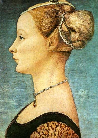 Antonio Pollaiuolo Portrait of a Girl - Panel Museo Poldi Pezzoli oil painting picture